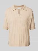 Gebreid shirt met V-hals