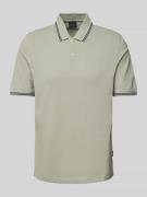 Regular fit poloshirt met labeldetail