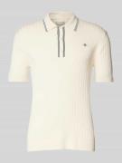 Slim fit poloshirt met labelstitching