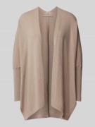 Kasjmier cardigan met opengewerkte voorkant