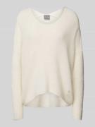 Gebreide pullover met V-hals, model 'THORA'