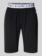 Sweatshorts met elastische band met logo, model 'FLEECE'