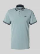 Regular fit poloshirt met contraststrepen