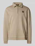 Sweatshirt met labeldetail