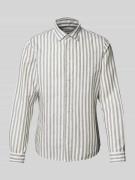 Slim fit vrijetijdsoverhemd van linnenmix
