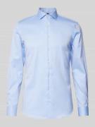 Slim fit zakelijk overhemd van twill