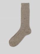 Sjaal van wolmix met labeldetail, model 'Tweed'