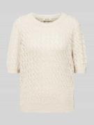 Gebreide pullover met 1/2-mouwen, model 'KARIN'
