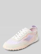 Leren sneakers met labelprint, model 'SWALLOW'