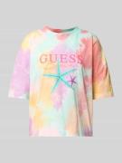 Boxy fit T-shirt met extra brede schouders, model 'STARFISH'