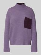 Gebreide pullover met borstzak