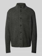 Gebreid jack met opstaande kraag, model 'HOWELL'