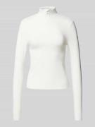 Shirt met lange mouwen en opstaande kraag, model 'Elina'