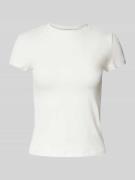 T-shirt met labelstitching - LeGer Studio-collectie