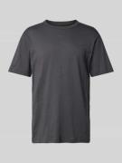 Regular fit T-shirt van puur katoen met rubberen logoprint
