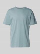 Regular fit T-shirt van puur katoen met rubberen logoprint