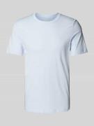 Regular fit T-shirt van puur katoen met rubberen labelprint