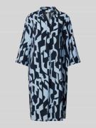 Relaxed fit jersey-jurk in een viscosemix met all-over patroon