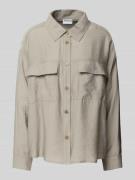 Relaxed fit blouse met paspelzakken op de borst