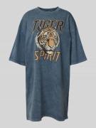Oversized T-shirtjurk in minilengte, model 'ROCK'