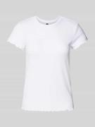 Slim fit T-shirt met viscose, model 'NICCA'