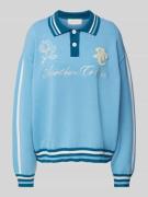 Oversized gebreide pullover met polokraag