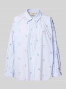 Relaxed fit blouse met extra brede schouders, model 'GILLY'