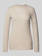 Gebreide pullover van scheerwol met structuurmotief, model 'KACY'