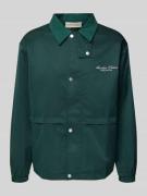 Oversized jack met labelstitching