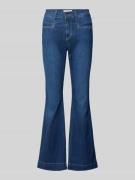 Flared jeans met strookzakken, model 'Leni'