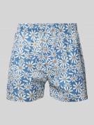 Boxershort met motiefprint, model 'Blue Daisies'