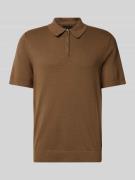 Regular fit poloshirt met labeldetail, model 'MILANO SPRING'