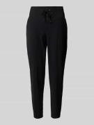 Slim fit stoffen broek met tunnelkoord, model 'AZRA'