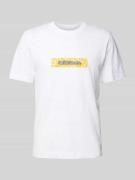 T-shirt met labelprint, model 'SPLIT'