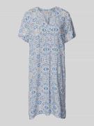 Knielange jurk van viscose met steekzakken