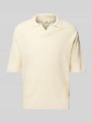 Regular fit poloshirt met V-hals, model 'Aron'