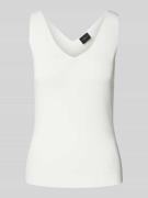 Slim fit top in een fijne viscosemix