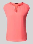 Blouseshirt van viscosemix met tuniekkraag