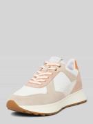 Sneakers van leermix, model 'AMABEL'