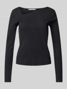 Shirt met lange mouwen in riblook, model 'OLTA'