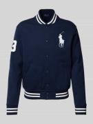 Regular fit collegejack met grote logostitching