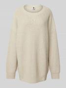 Oversized gebreide pullover met labeldetail