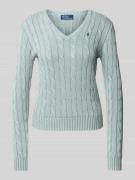 Gebreide pullover met V-hals, model 'KIMBERLEY'