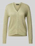 Linnen cardigan met V-hals, model 'DENZEL'