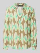 Regular fit blouse met V-hals