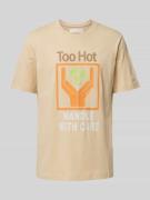 T-shirt met labeldetails