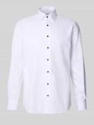 Regular fit zakelijk overhemd met effen structuur