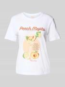 T-shirt met motief- en statementprint, model 'VIOLA'