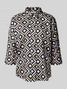 Regular fit overhemdblouse met 3/4-mouwen