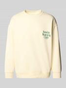 Sweatshirt met labelprint, model 'Sunday'